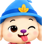 Wizzly looking cheeky — the wizard character from the Wizzly app