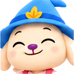 Wizzly looking proud — the wizard character from the Wizzly app