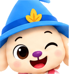 Wizzly looking winking — the wizard character from the Wizzly app